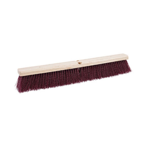 Picture of Floor Brush Head, 3.25" Maroon Stiff Polypropylene Bristles, 24" Brush