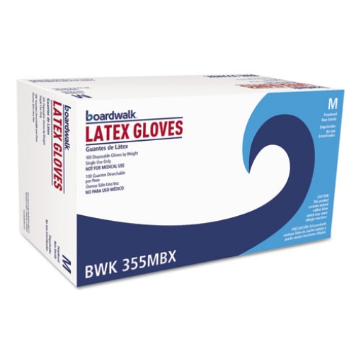 Picture of General Purpose Powdered Latex Gloves, Medium, Natural, 4.4 mil, 1,000/Carton