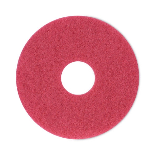 Picture of Buffing Floor Pads, 12" Diameter, Red, 5/carton