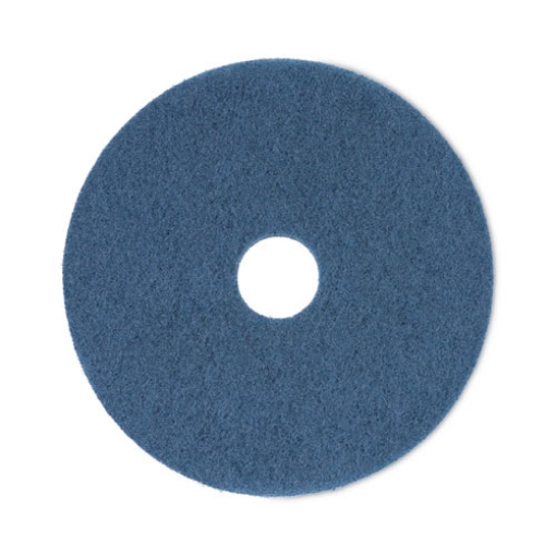 Picture of Scrubbing Floor Pads, 17" Diameter, Blue, 5/carton