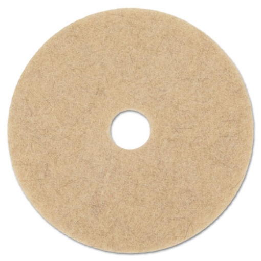 Picture of Natural Hog Hair Burnishing Floor Pads, 17" Diameter, Tan, 5/carton