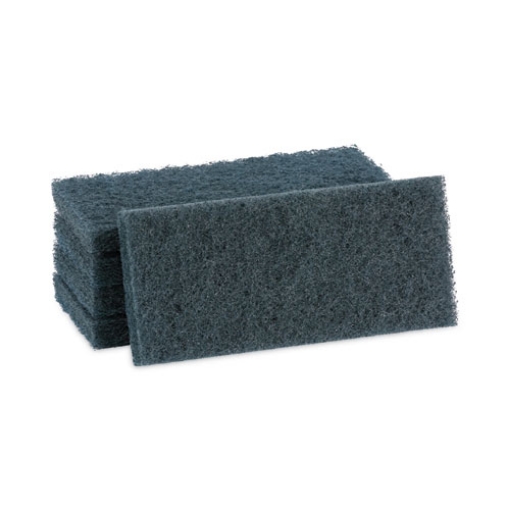 Picture of Medium-Duty Scour Pad, 10 X 4.63, Blue, 20/carton