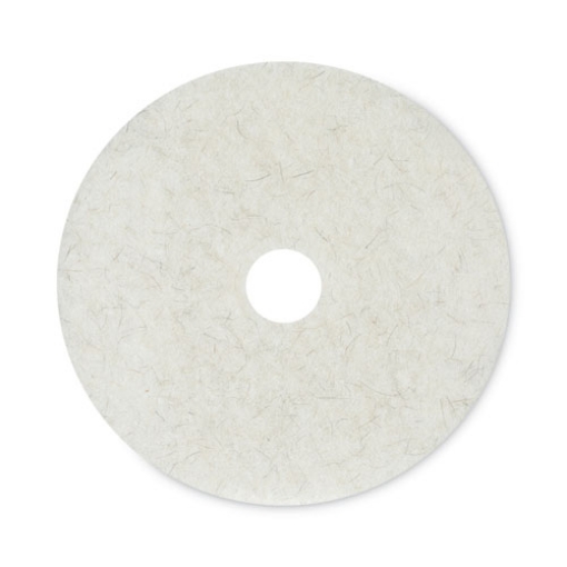 Picture of Natural Burnishing Floor Pads, 20" Diameter, White, 5/carton