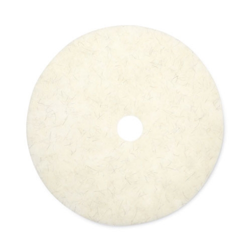 Picture of Natural Burnishing Floor Pads, 27" Diameter, White, 5/Carton