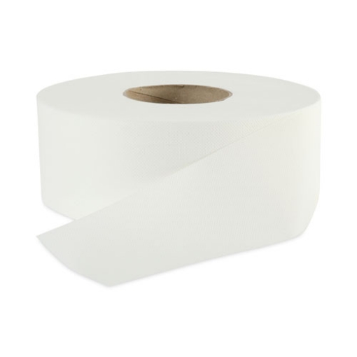 Picture of Jumbo Roll Bathroom Tissue, Septic Safe, 2-Ply, White, 3.2" X 525 Ft, 12 Rolls/carton