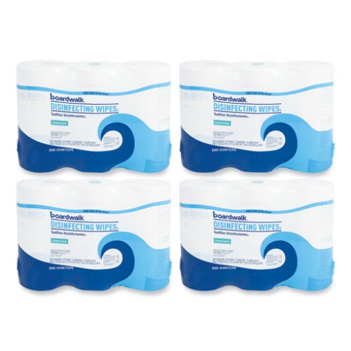 Picture of Disinfecting Wipes, 7 x 8, Fresh Scent, 75/Canister, 12 Canisters/Carton