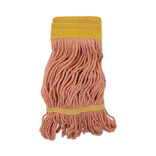 Picture of Super Loop Wet Mop Head, Cotton/synthetic Fiber, 5" Headband, Small Size, Orange, 12/carton