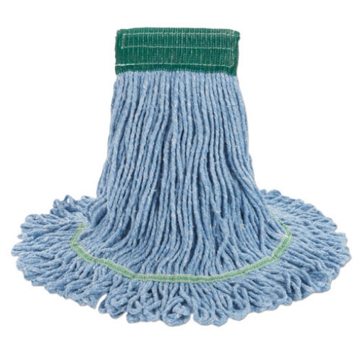 Picture of Super Loop Wet Mop Head, Cotton/synthetic Fiber, 5" Headband, Medium Size, Blue, 12/carton