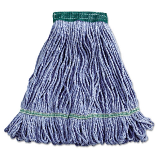 Picture of Super Loop Wet Mop Head, Cotton/synthetic Fiber, 5" Headband, Medium Size, Blue