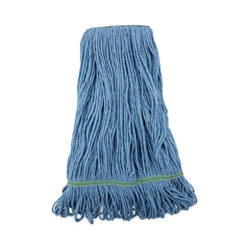 Picture of Super Loop Wet Mop Head, Cotton/synthetic Fiber, 1" Headband, Medium Size, Blue