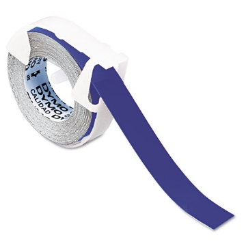 Picture of Self-Adhesive Glossy Labeling Tape For Embossers, 0.37" X 12 Ft Roll, Blue