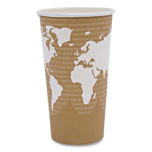 Picture of World Art Renewable And Compostable Hot Cups, 20 Oz, 50/pack, 20 Packs/carton