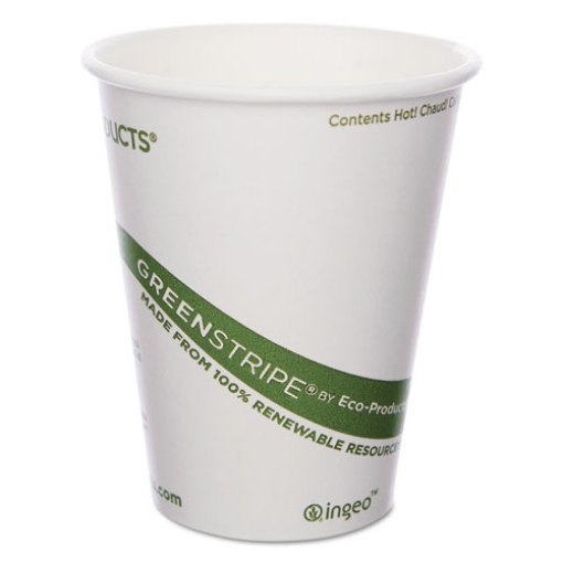 Picture of Greenstripe Renewable And Compostable Hot Cups, 8 Oz, 50/pack, 20 Packs/carton