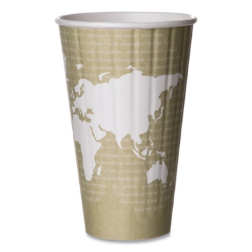 Picture of World Art Renewable And Compostable Insulated Hot Cups, Pla, 16 Oz, 40/packs, 15 Packs/carton