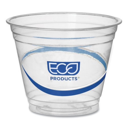 Picture of Bluestripe 25% Recycled Content Cold Cups, 9 Oz, Clear/blue, 50/pack, 20 Packs/carton