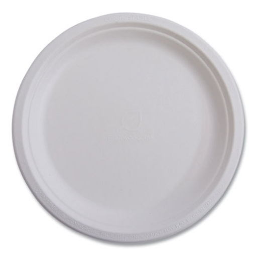 Picture of Renewable Sugarcane Plates, 6" dia, Natural White, 1,000/Carton