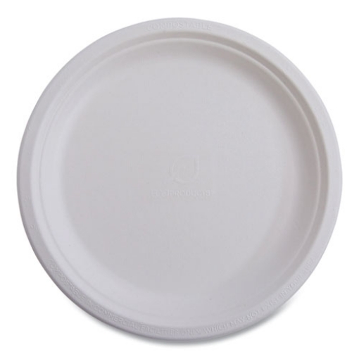 Picture of Vanguard Renewable And Compostable Sugarcane Plates, 6" Dia, White, 1,000/carton