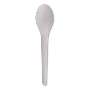 Picture of PLANTWARE COMPOSTABLE CUTLERY, SPOON, 6", WHITE, 1,000/CARTON