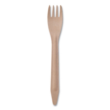 Picture of Wood Cutlery, Fork, Natural, 500/Carton