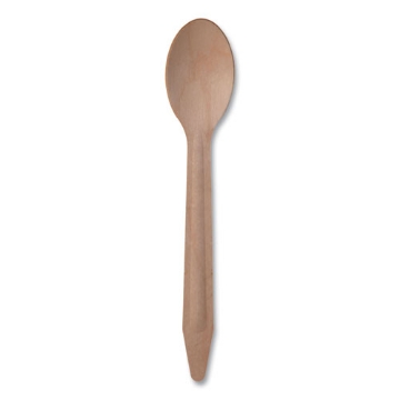 Picture of Wood Cutlery, Spoon, Natural, 500/Carton