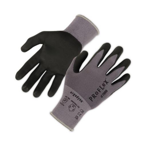 Picture of ProFlex 7000 Nitrile-Coated Gloves Microfoam Palm, Gray, Small, 12 Pairs/Pack, Ships in 1-3 Business Days