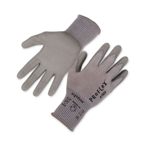 Picture of ProFlex 7024 ANSI A2 PU Coated CR Gloves, Gray, Small, 12 Pairs/Pack, Ships in 1-3 Business Days