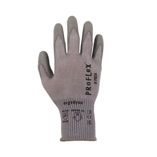 Picture of ProFlex 7024 ANSI A2 PU Coated CR Gloves, Gray, Medium, Pair, Ships in 1-3 Business Days