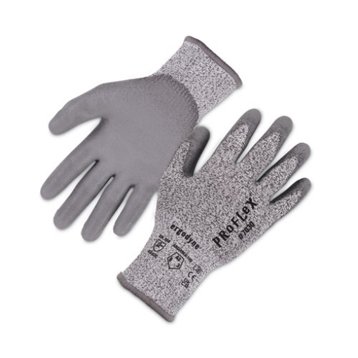 Picture of ProFlex 7030 ANSI A3 PU Coated CR Gloves, Gray, Small, 12 Pairs/Pack, Ships in 1-3 Business Days