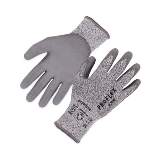 Picture of ProFlex 7030 ANSI A3 PU Coated CR Gloves, Gray, Medium, 12 Pairs/Pack, Ships in 1-3 Business Days