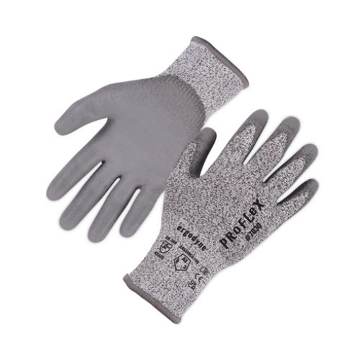 Picture of ProFlex 7030 ANSI A3 PU Coated CR Gloves, Gray, Large, 12 Pairs/Pack, Ships in 1-3 Business Days