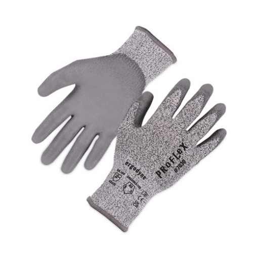 Picture of ProFlex 7030 ANSI A3 PU Coated CR Gloves, Gray, 2X-Large, 12 Pairs/Pack, Ships in 1-3 Business Days