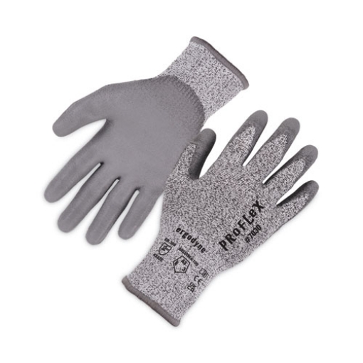 Picture of ProFlex 7030 ANSI A3 PU Coated CR Gloves, Gray, 2X-Large, Pair, Ships in 1-3 Business Days