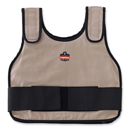 Picture of Chill-Its 6235 Standard Phase Change Cooling Vest, Cotton, Large/X-Large, Khaki, Ships in 1-3 Business Days