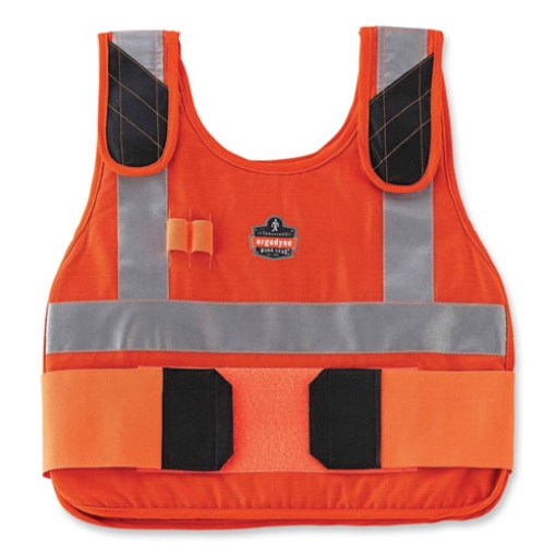 Picture of Chill-Its 6225 Premium FR Phase Change Cooling Vest, Modacrylic Cotton, Small/Medium, Orange, Ships in 1-3 Business Days