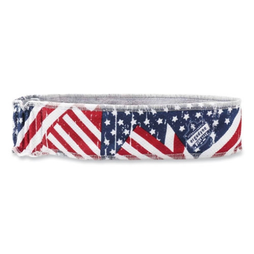 Picture of Chill-Its 6605 High-Performance Cotton Terry Cloth Sweatband, One Size, Stars and Stripes, Ships in 1-3 Business Days