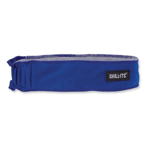 Picture of Chill-Its 6605 High-Perform Terry Cloth Sweatband, Cotton Terry Cloth, One Size Fits Most, Blue, Ships in 1-3 Business Days