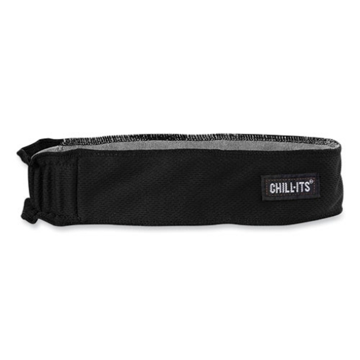 Picture of Chill-Its 6605 High-Perform Terry Cloth Sweatband, Cotton Terry Cloth, One Size Fits Most, Black, Ships in 1-3 Business Days