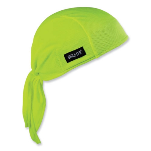 Picture of Chill-Its 6615 High-Perform Bandana Doo Rag with Terry Cloth Sweatband, One Size Fits Most, Lime, Ships in 1-3 Business Days