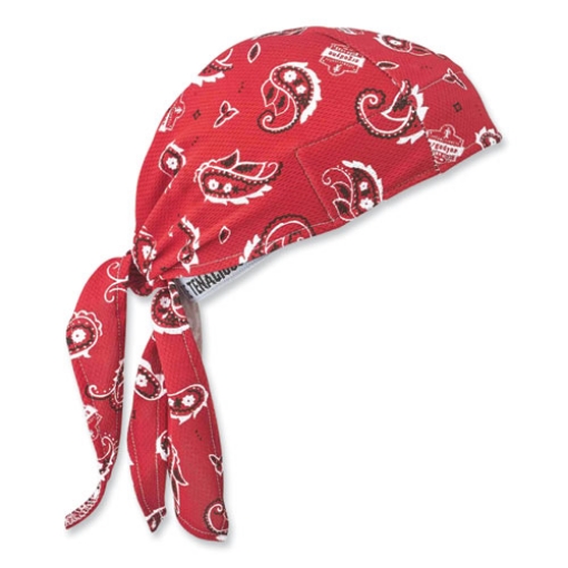 Picture of Chill-Its 6615 High-Performance Bandana Doo Rag w/Terry Cloth Sweatband, One Size, Red Western, Ships in 1-3 Business Days