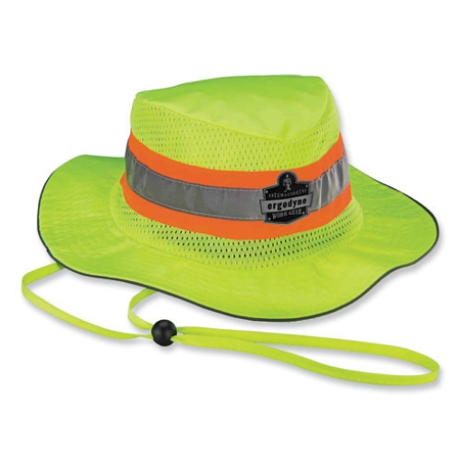 Picture of Chill-Its 8935MF Hi-Vis Microfiber Ranger Sun Hat, Small/Medium, Lime, Ships in 1-3 Business Days