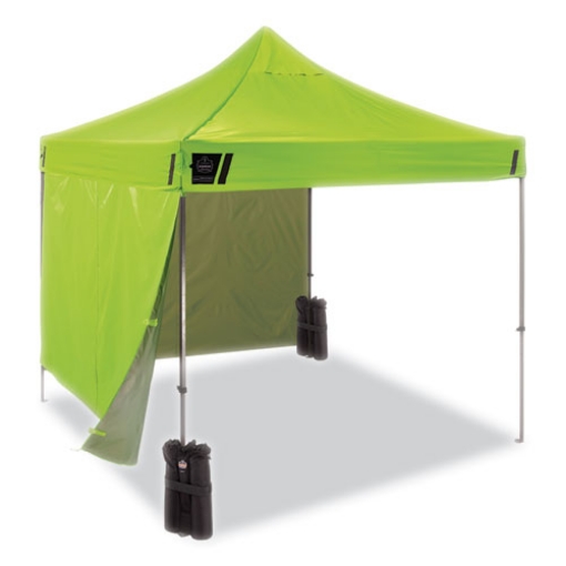 Picture of Shax 6051 Heavy-Duty Pop-Up Tent Kit, Single Skin, 10 ft x 10 ft, Polyester/Steel, Lime, Ships in 1-3 Business Days