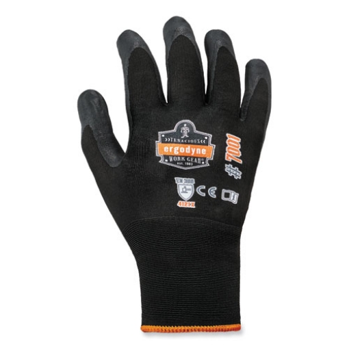 Picture of ProFlex 7001-CASE Nitrile Coated Gloves, Black, Small, 144 Pairs/Carton, Ships in 1-3 Business Days