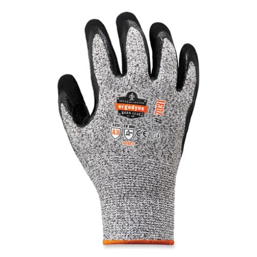 Picture of ProFlex 7031 ANSI A3 Nitrile-Coated CR Gloves, Gray, Small, Pair, Ships in 1-3 Business Days