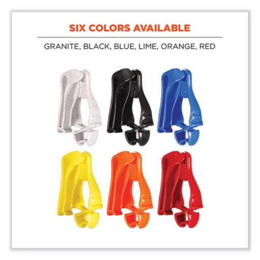 Picture of Squids 3405 Belt Clip Glove Clip Holder, 1 x 1 x 6, Acetal Copolymer, Black, Ships in 1-3 Business Days