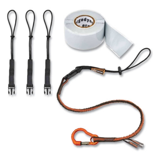 Picture of Squids 3181 Tool Tethering Kit, 5 lb Max Working Capacity, 38" to 48" Long, Orange/Gray and Black, Ships in 1-3 Business Days