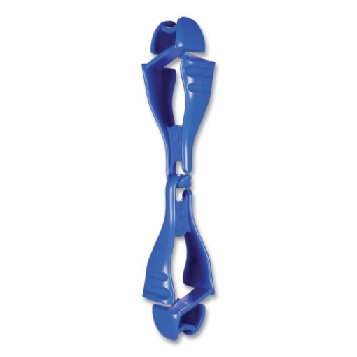 Picture of Squids 3400 Glove Clip Holder with Dual Clips, 1 x 1 x 6.5, Acetal Copolymer, Blue, 100/Carton, Ships in 1-3 Business Days