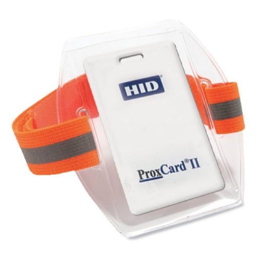 Picture of Squids 3386 Arm Band ID Badge Holder, Horizontal, 4 x 2.5, Orange, Ships in 1-3 Business Days