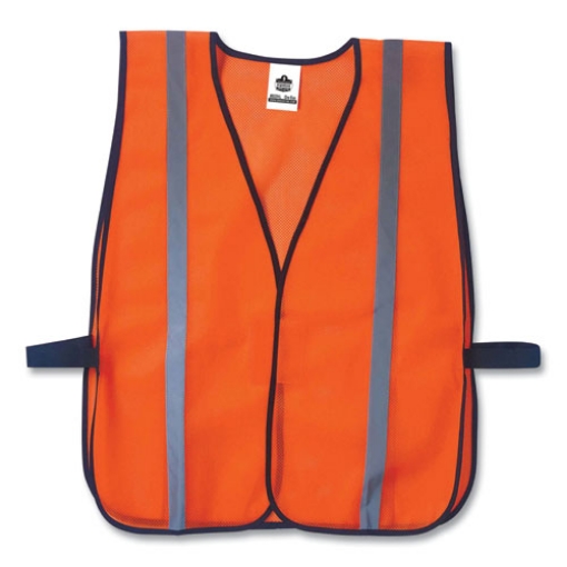 Picture of GloWear 8020HL Non-Certified Standard Vest, Polyester, One Size Fits Most, Orange, Ships in 1-3 Business Days