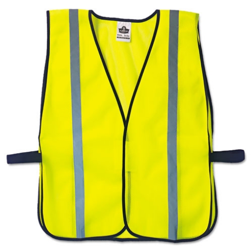 Picture of GloWear 8020HL Safety Vest, Polyester Mesh, Hook Closure, One Size Fit All, Lime