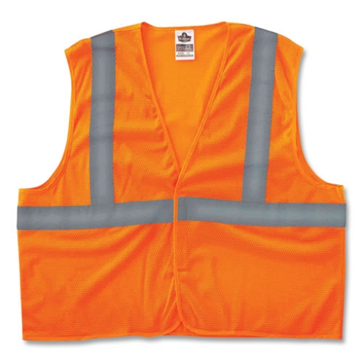 Picture of GloWear 8205HL Class 2 Super Economy Mesh Vest, Polyester, Orange, X-Small, Ships in 1-3 Business Days